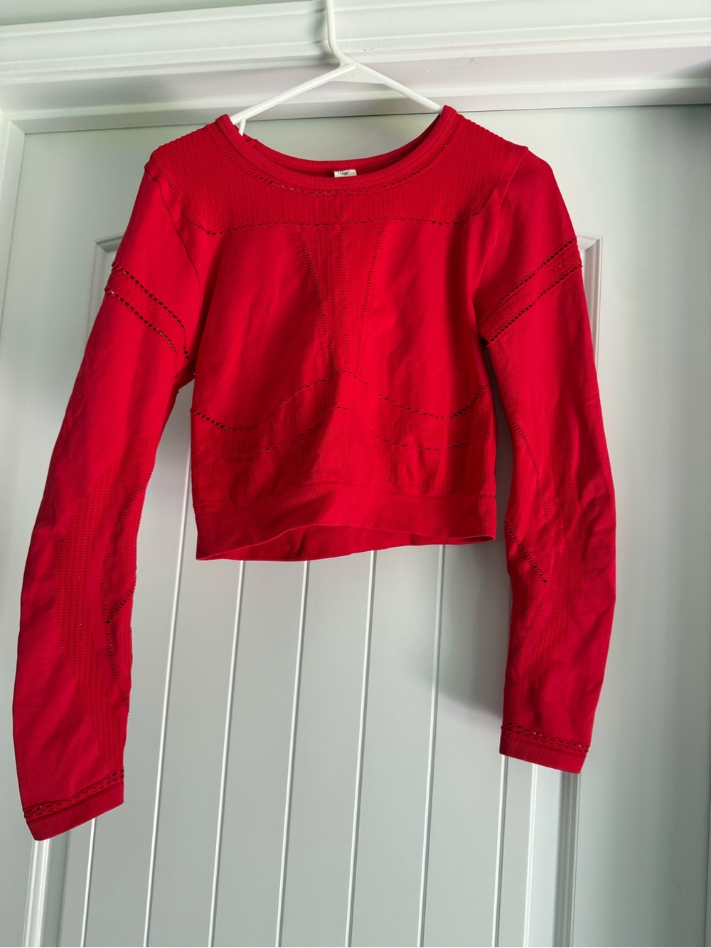 Women's Red Workout Crop Top